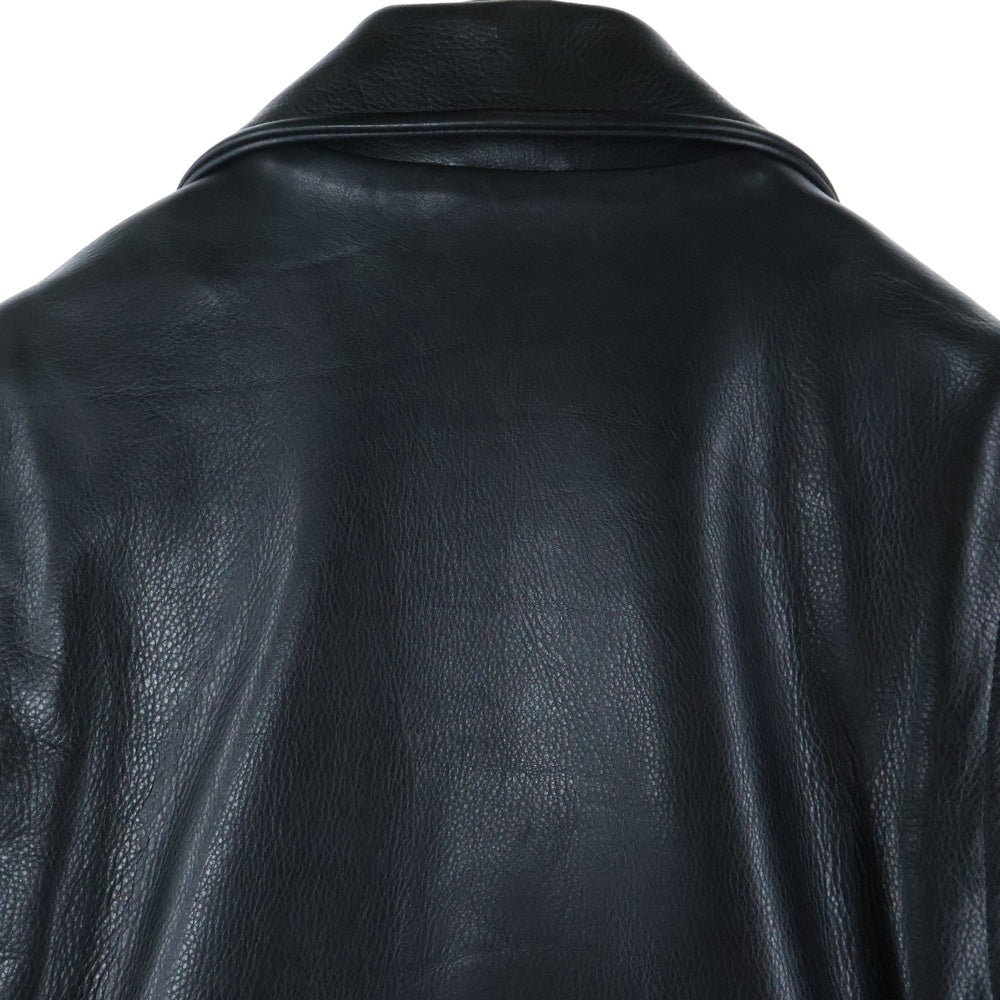 CHROME HEARTS(クロムハーツ) JJDEAN LTHR JJディーン クロスボール ダガージップ レザー ダブルライダースジャケット ブラック