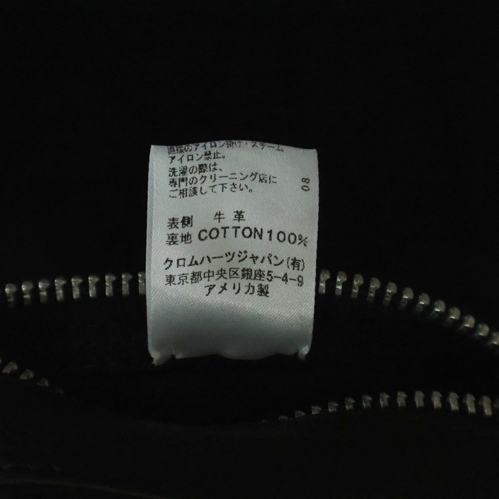 CHROME HEARTS(クロムハーツ) JJDEAN LTHR JJディーン クロスボール ダガージップ レザー ダブルライダースジャケット ブラック