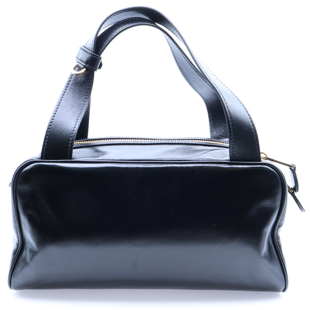 miumiu(ミュウミュウ) LEATHER TOP HANDLE BAG レザー トップ ハンドル ハンドバッグ レディース ブラック 5BB182