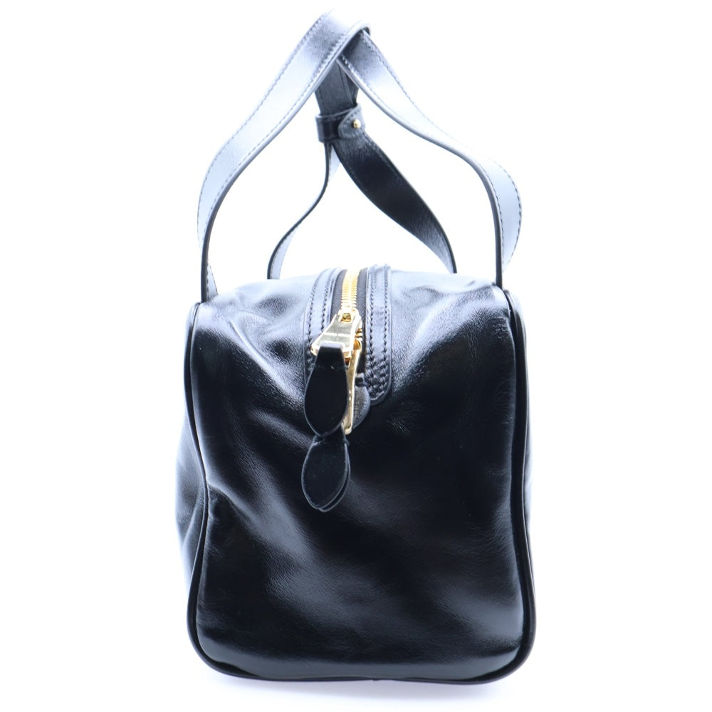 miumiu(ミュウミュウ) LEATHER TOP HANDLE BAG レザー トップ ハンドル ハンドバッグ レディース ブラック 5BB182