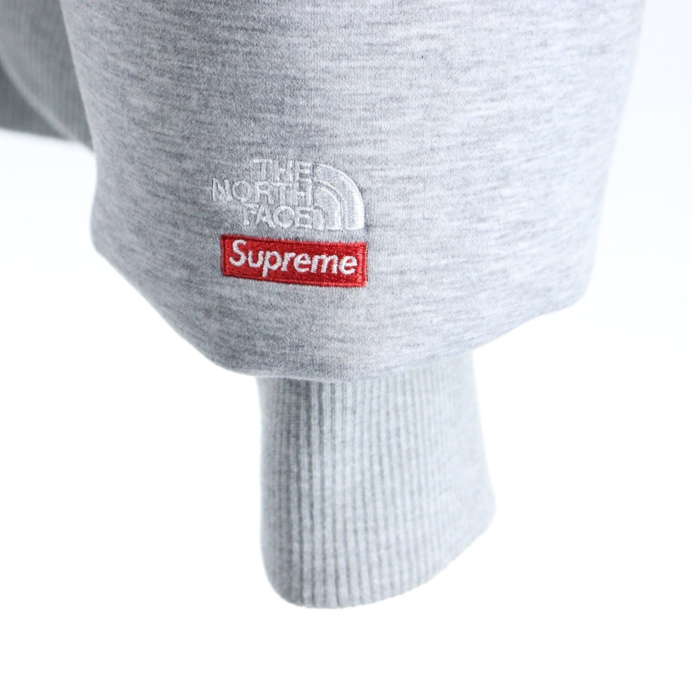 SUPREME(シュプリーム) 24AW ×THE NORTH FACE Down Filled Zip Up Hooded Sweatshirt ダウンフィル スウェット ジップアップフーデッドジャケット グレー NY52400I