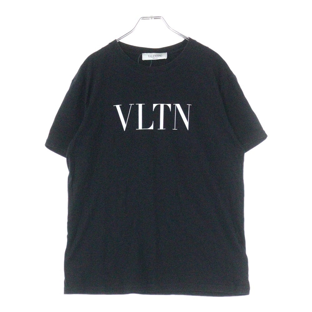 VALENTINO(ヴァレンティノ) VLTN ロゴ プリント クルーネック 半袖 Tシャツ カットソー ブラック SB3MG07D3V6