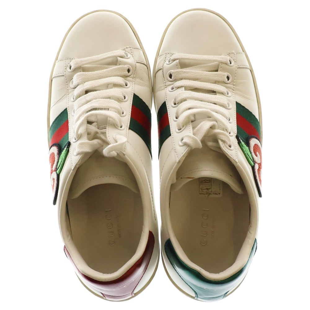 GUCCI(グッチ) ACE LOW GG APPLE PATCH エース アップルパッチ シェリーライン レザー ローカット スニーカー ホワイト/レッド/グリーン 611377