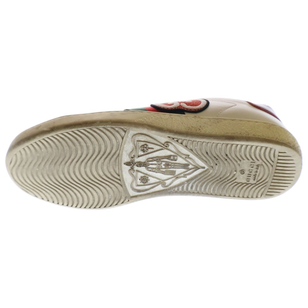 GUCCI(グッチ) ACE LOW GG APPLE PATCH エース アップルパッチ シェリーライン レザー ローカット スニーカー ホワイト/レッド/グリーン 611377