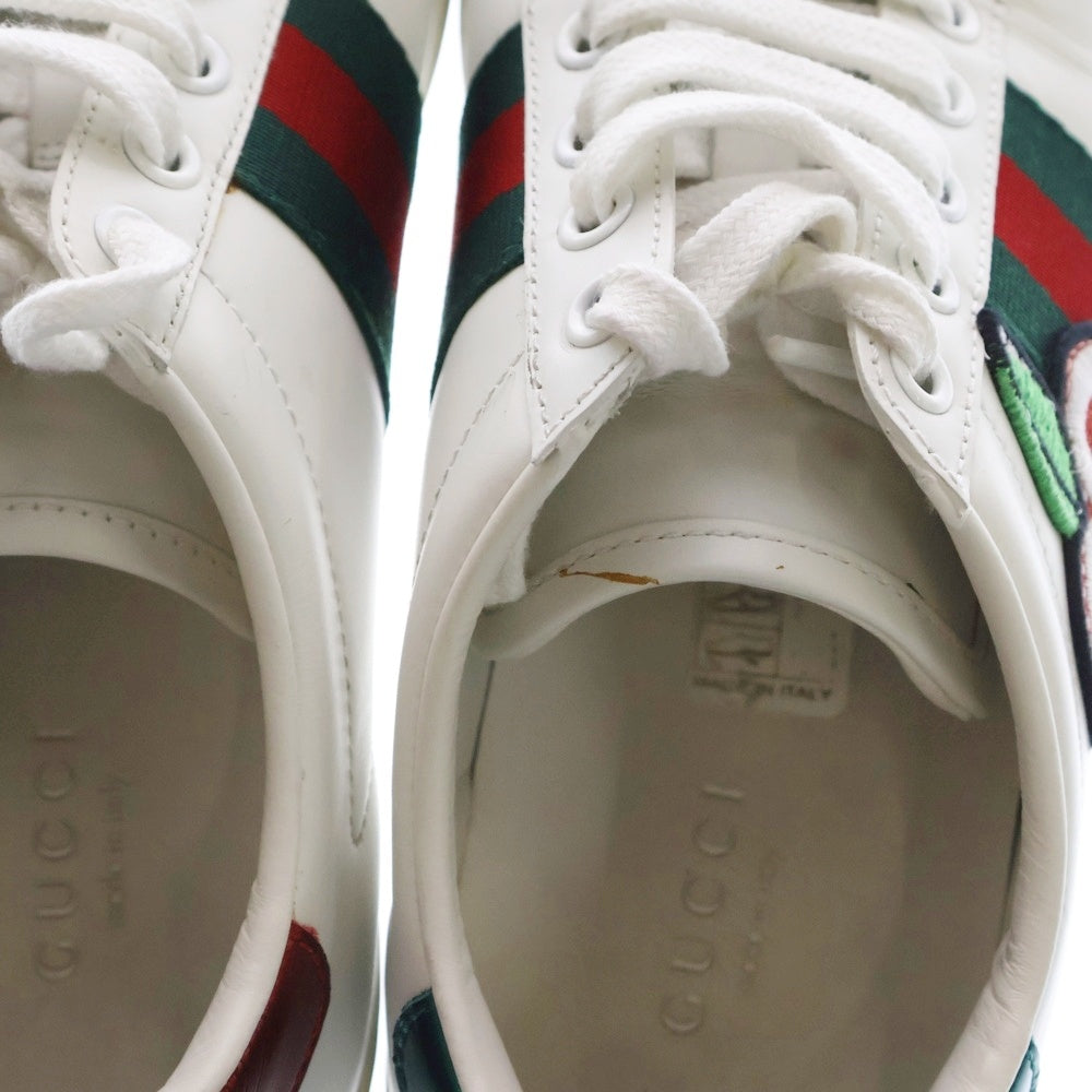GUCCI(グッチ) ACE LOW GG APPLE PATCH エース アップルパッチ シェリーライン レザー ローカット スニーカー ホワイト/レッド/グリーン 611377