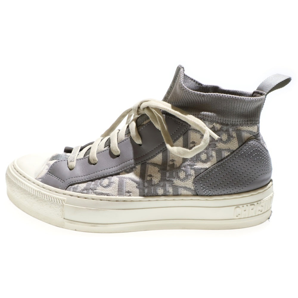 DIOR(ディオール) Walk'n'Dior オブリーク テクニカル メッシュ ミッドカット レースアップ スニーカー レディース グレー/ホワイト KCK233TOK_S29G