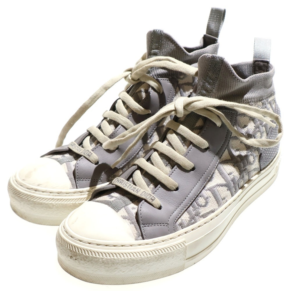 DIOR(ディオール) Walk'n'Dior オブリーク テクニカル メッシュ ミッドカット レースアップ スニーカー レディース グレー/ホワイト KCK233TOK_S29G