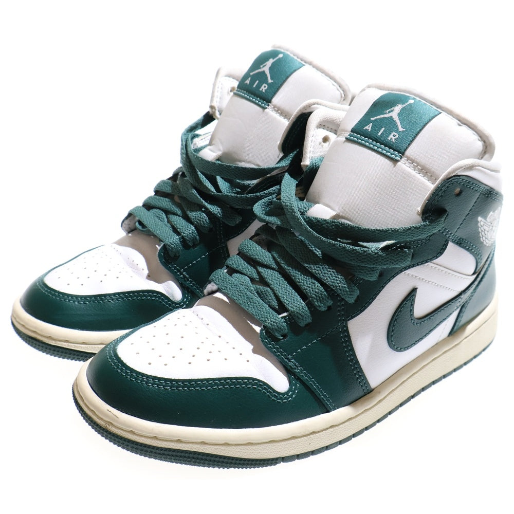 NIKE(ナイキ) WMNS AIR JORDAN 1 MID エアジョーダン1 ミッドカットスニーカー ホワイト/グリーン レディース US7/24cm BQ6472-133