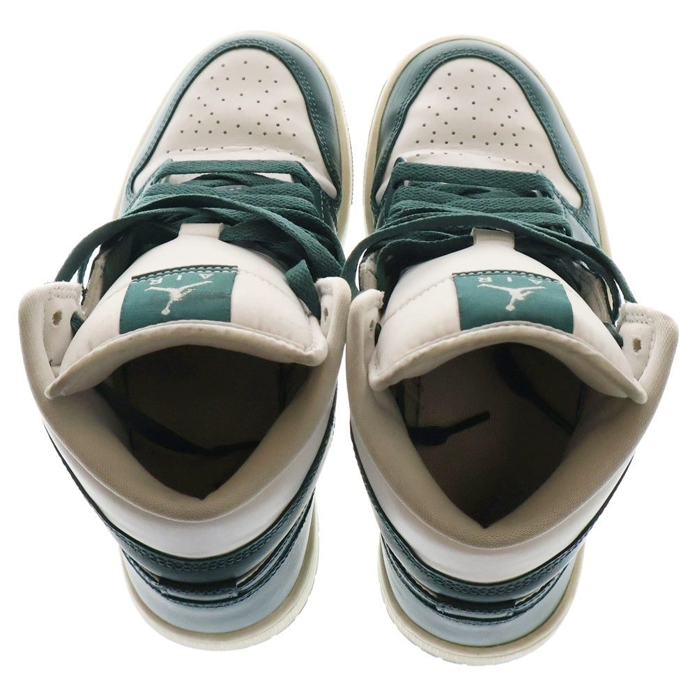 NIKE(ナイキ) WMNS AIR JORDAN 1 MID エアジョーダン1 ミッドカットスニーカー ホワイト/グリーン レディース US7/24cm BQ6472-133