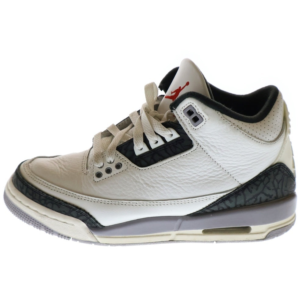 NIKE(ナイキ) AIR JORDAN 3 RETRO CEMENT GREY エアジョーダン3 レトロ セメントグレー ハイカットスニーカー ホワイト/グレー レディース US6Y/24cm DM0967-106