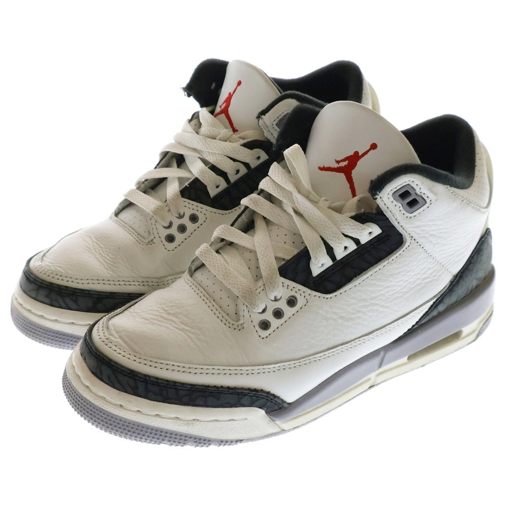 NIKE(ナイキ) AIR JORDAN 3 RETRO CEMENT GREY エアジョーダン3 レトロ セメントグレー ハイカットスニーカー ホワイト/グレー レディース US6Y/24cm DM0967-106