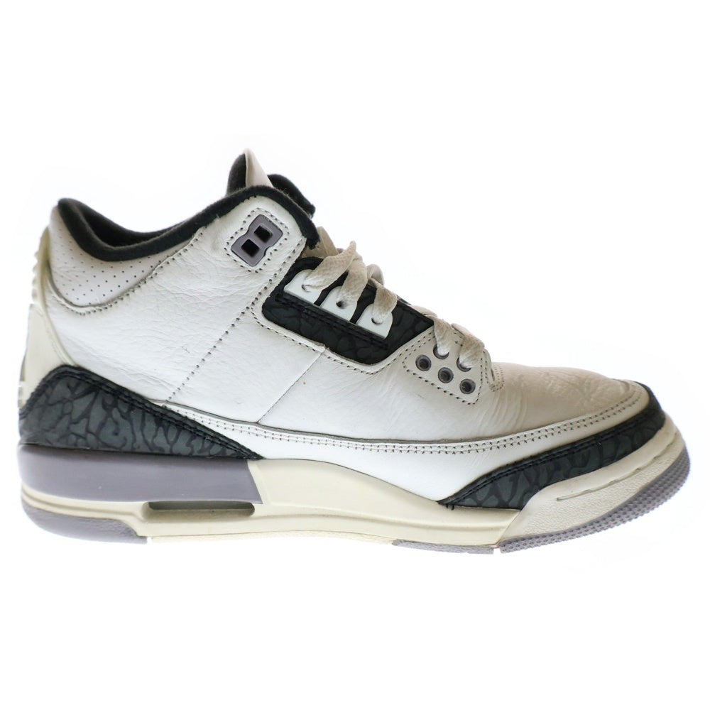 NIKE(ナイキ) AIR JORDAN 3 RETRO CEMENT GREY エアジョーダン3 レトロ セメントグレー ハイカットスニーカー ホワイト/グレー レディース US6Y/24cm DM0967-106