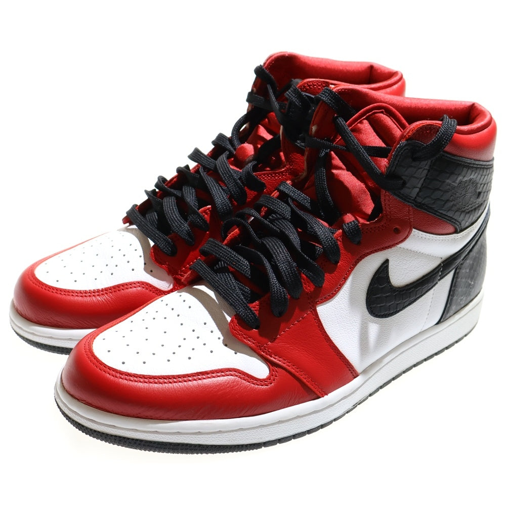 NIKE(ナイキ) WMNS AIR JORDAN 1 HIGH OG SATIN RED ウィメンズ エアジョーダン1 ウィメンズ エアジョーダン1 ハイカットスニーカー サテンレッド US12/29cm CD0461-601