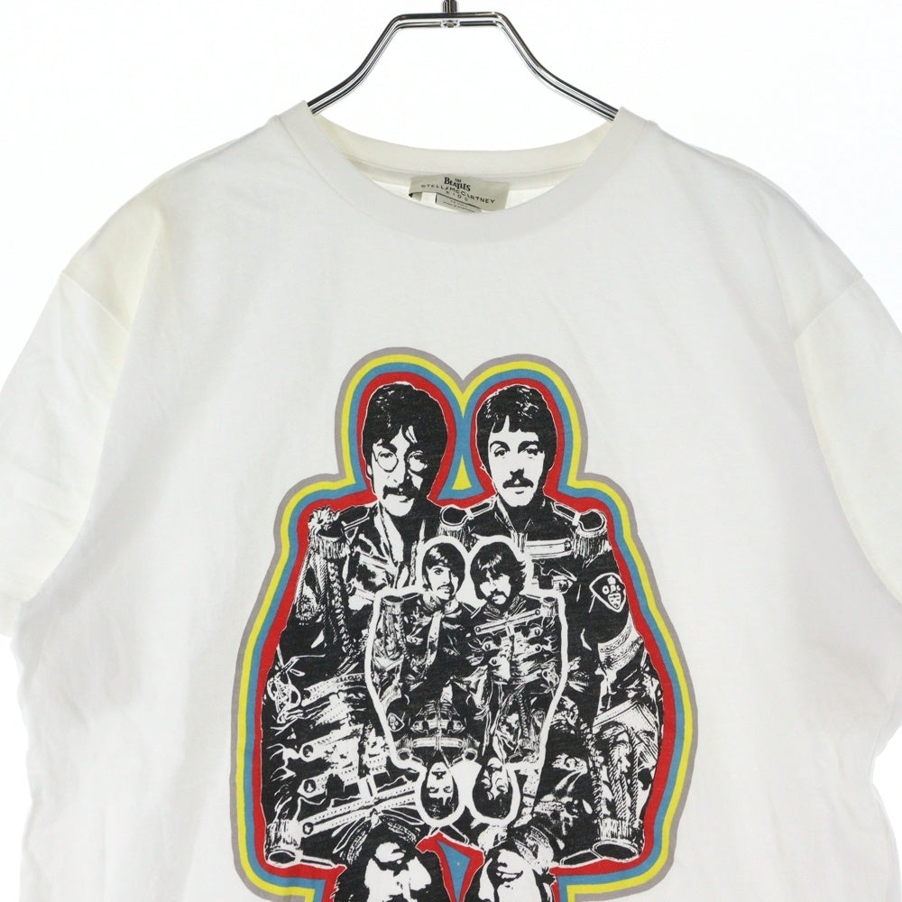 STELLA McCARTNEY(ステラマッカートニー) ×THE BEATLES ザ ビートルズ フロントデザイン クルーネック カットソー 半袖Tシャツ ホワイト