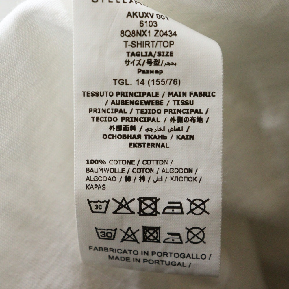 STELLA McCARTNEY(ステラマッカートニー) ×THE BEATLES ザ ビートルズ フロントデザイン クルーネック カットソー 半袖Tシャツ ホワイト