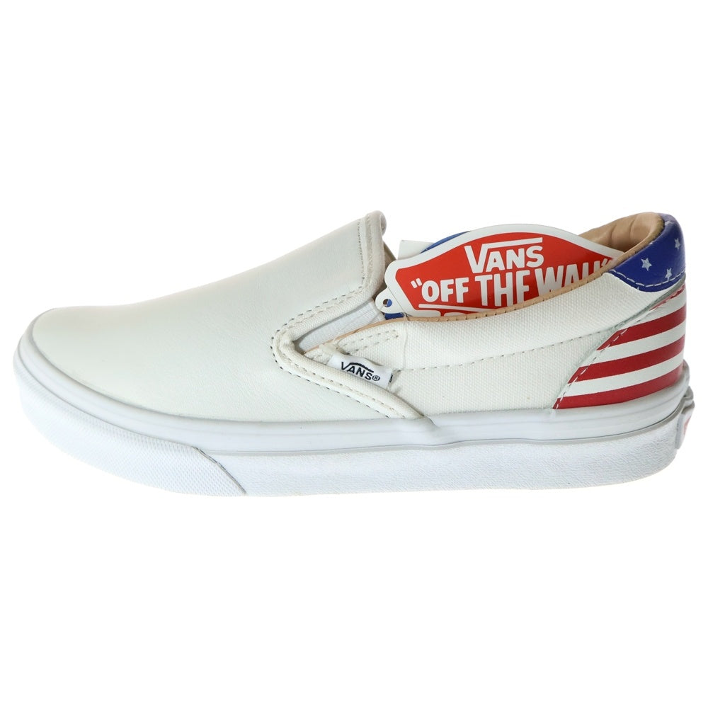 VANS(ヴァンズ) ×カリフォルニア工務店 星条旗 アメリカ スリッポン ローカットスニーカー レディース ホワイト US6/24cm 566840-0001