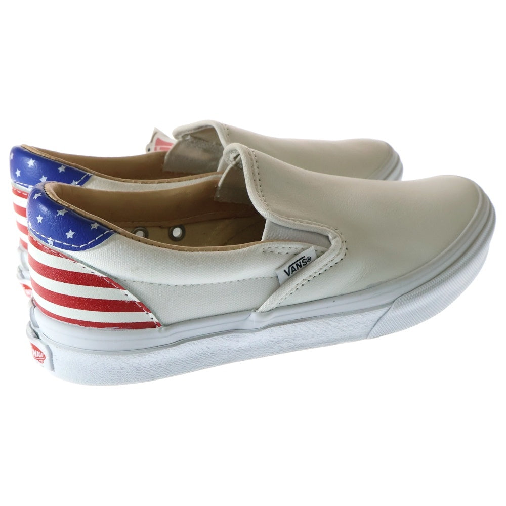 VANS(ヴァンズ) ×カリフォルニア工務店 星条旗 アメリカ スリッポン ローカットスニーカー レディース ホワイト US6/24cm 566840-0001