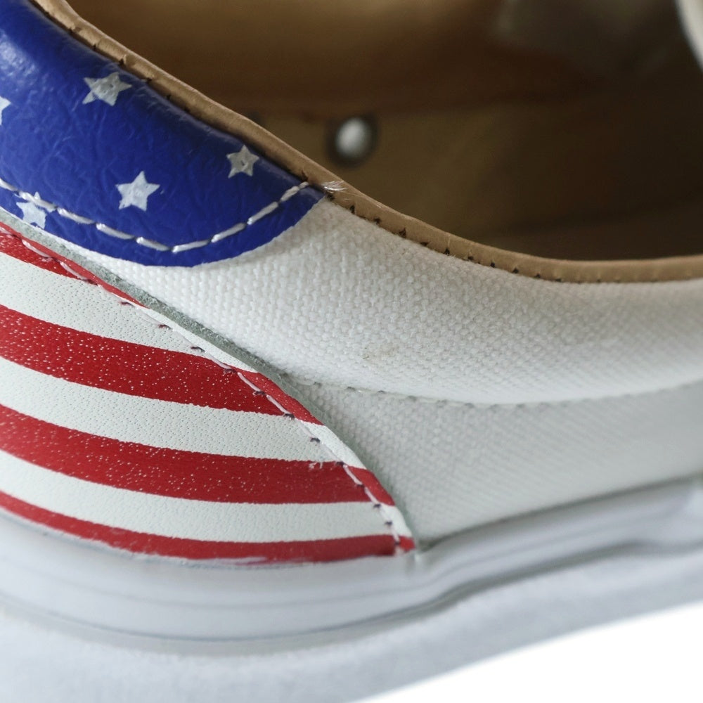 VANS(ヴァンズ) ×カリフォルニア工務店 星条旗 アメリカ スリッポン ローカットスニーカー レディース ホワイト US6/24cm 566840-0001