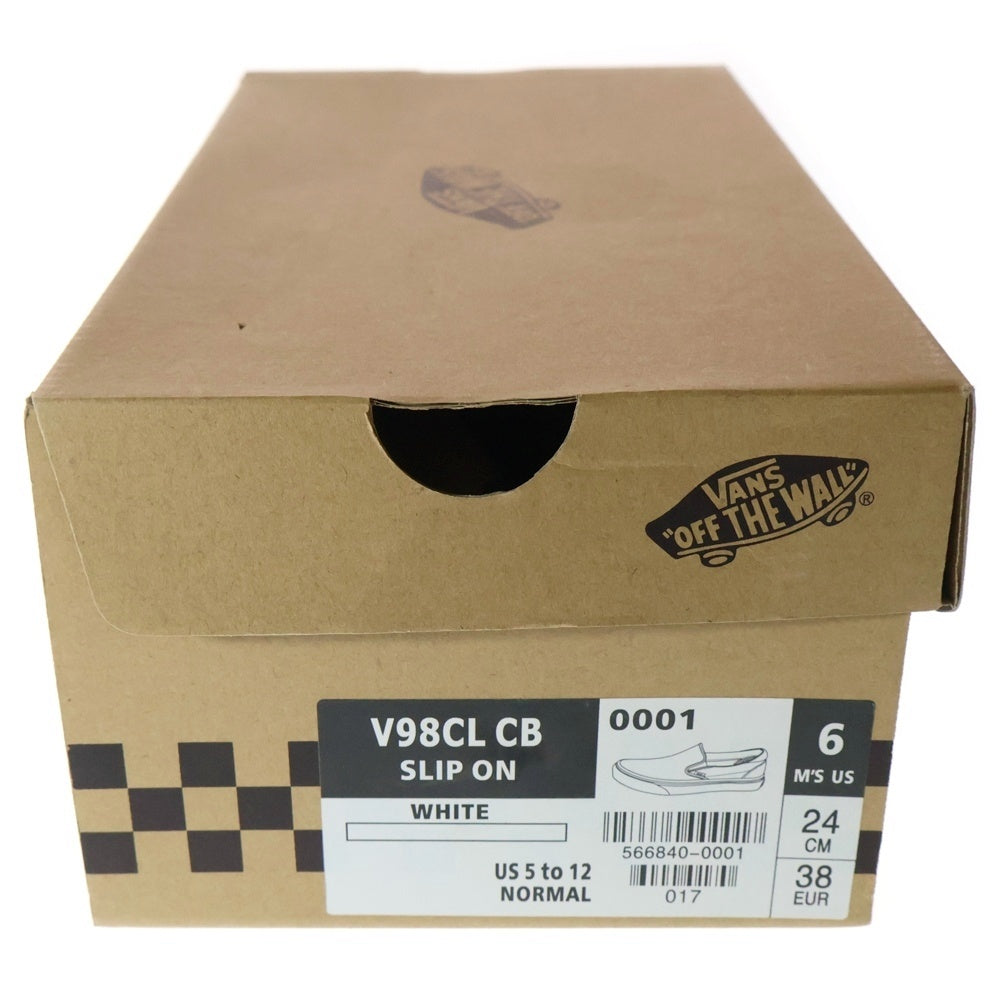 VANS(ヴァンズ) ×カリフォルニア工務店 星条旗 アメリカ スリッポン ローカットスニーカー レディース ホワイト US6/24cm 566840-0001