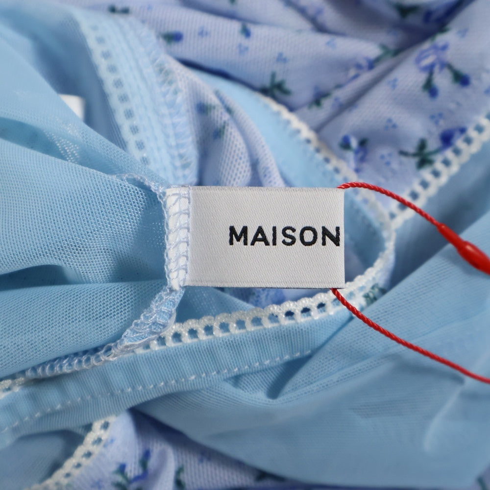 MAISON SPECIAL(メゾンスペシャル ) SMALL FLORAL PATTERN MESH FABRIC INNER TOP スモールフローラルパターン メッシュファブリック インナートップス ブルー レディース 21251415302