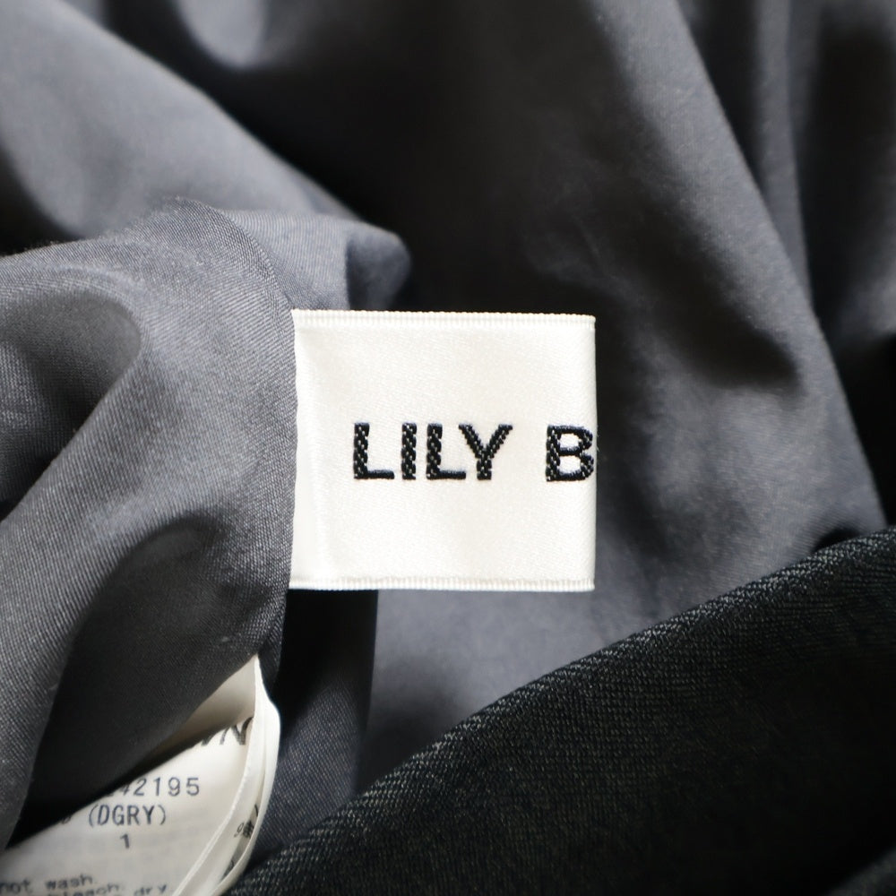 Lily Brown(リリーブラウン) アシンメトリー プリーツ ロングスカート グレー レディース LWFS242195