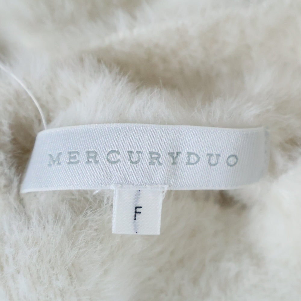 MERCURYDUO(マーキュリーデュオ) ハイネック ミニシャギーコンパクトニット セーター ホワイト レディース 002352600901