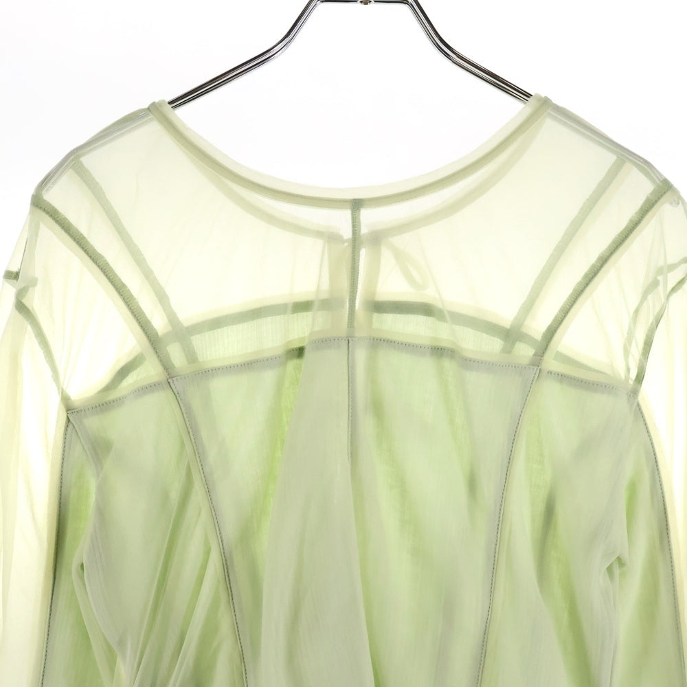 MAISON SPECIAL(メゾンスペシャル ) REVERSIBLE SHEER CARDIGAN リバーシブル フロントリボン シアーカーディガン ライトグリーン レディース 21251415705