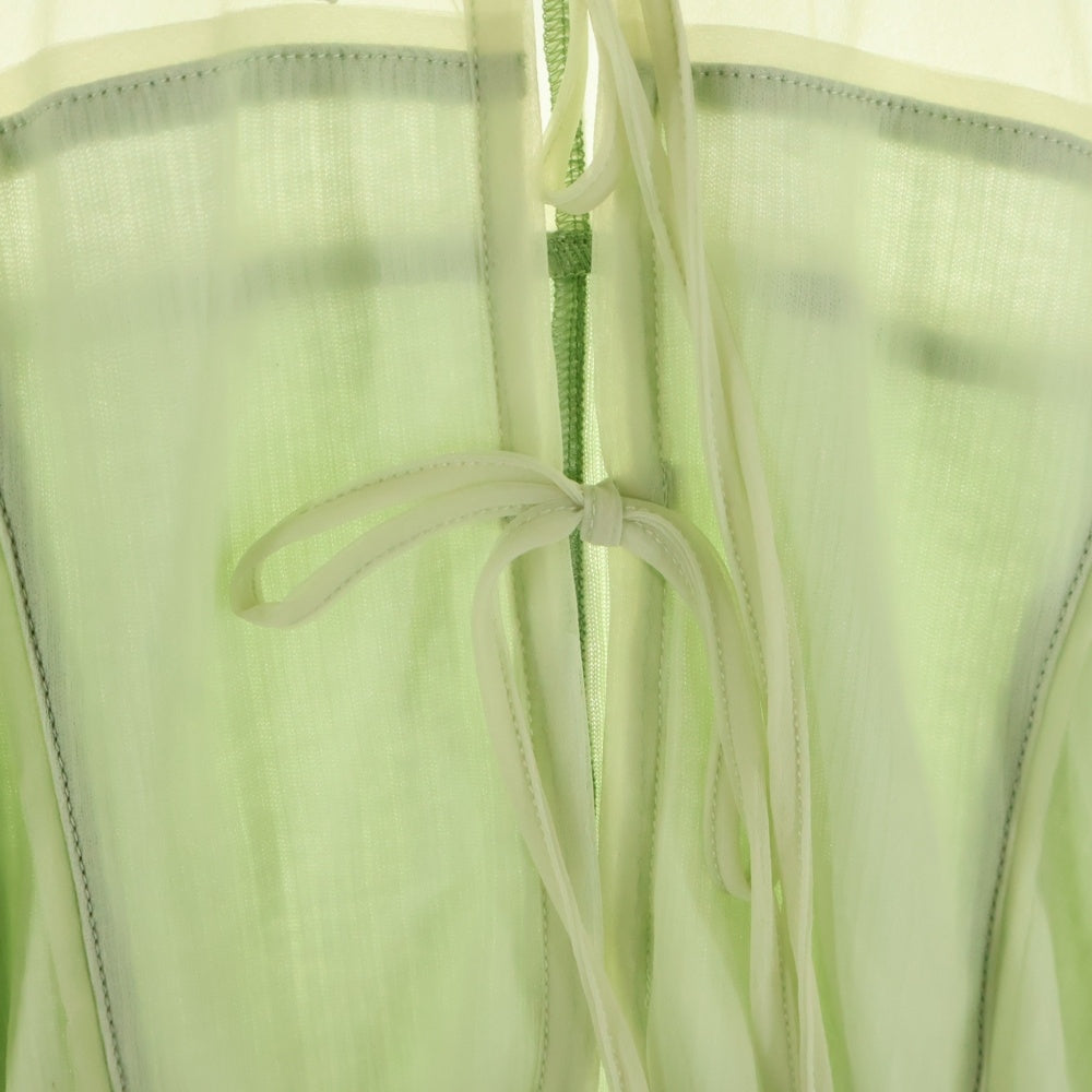 MAISON SPECIAL(メゾンスペシャル ) REVERSIBLE SHEER CARDIGAN リバーシブル フロントリボン シアーカーディガン ライトグリーン レディース 21251415705