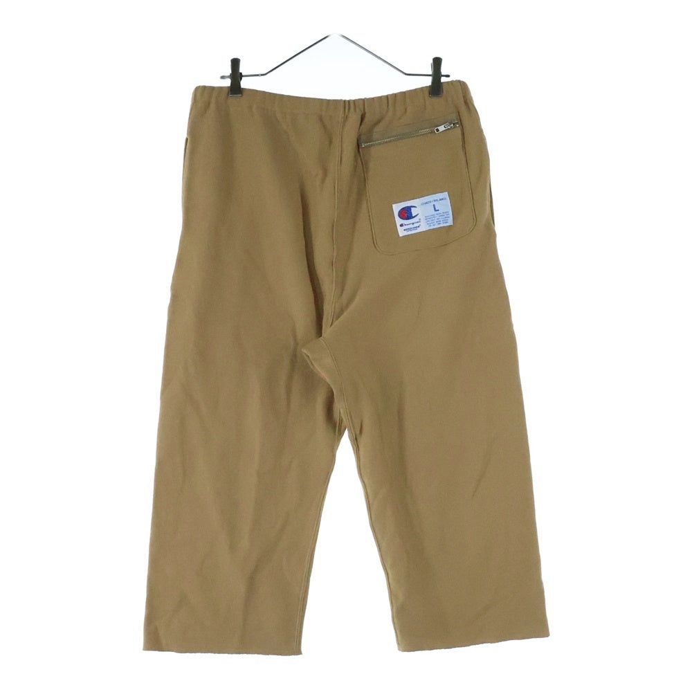 UNDERCOVER(アンダーカバー) ×Champion チャンピオン リバースウィーブ カットオフ ドローストリング スウェットパンツ ブラウン C8-B206