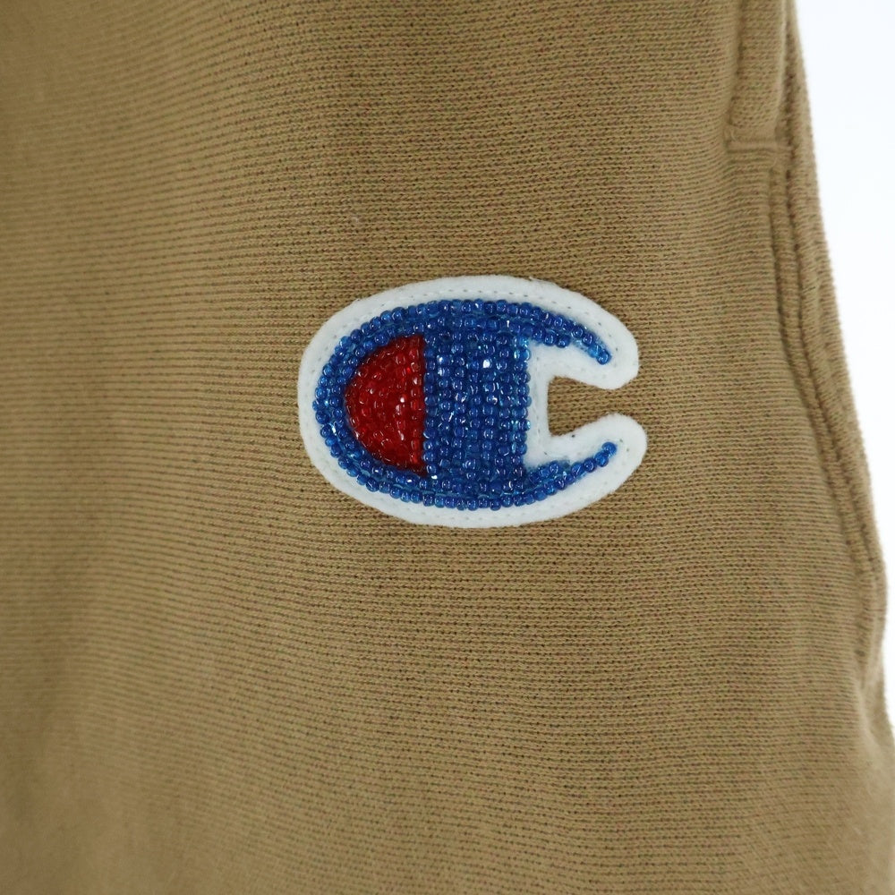 UNDERCOVER(アンダーカバー) ×Champion チャンピオン リバースウィーブ カットオフ ドローストリング スウェットパンツ ブラウン C8-B206