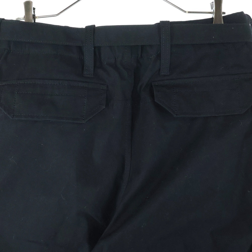 Sacai(サカイ) 21AW COTTON OXFORD PANTS コットン オックスフォード マルチフラップポケット ベルト付き カーゴパンツ ブラック 21-02596M