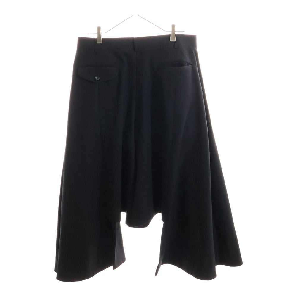 COMME des GARCONS HOMME PLUS(コムデギャルソンオムプリュス) 24SS AD2022 マルチポケット ドレープ サルエル ジップアップ ショートパンツ ブラック PM-P006