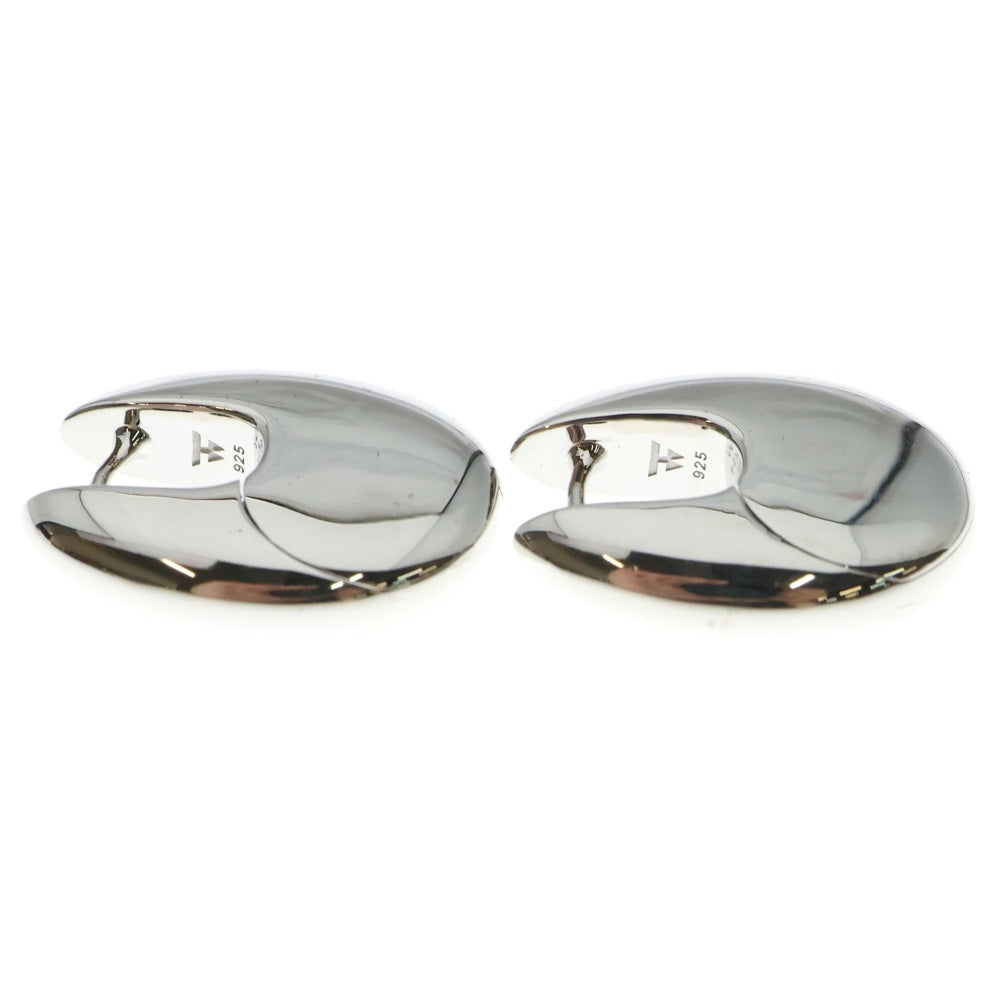 TOMWOOD(トムウッド) Pebble Hoops Medium ぺブル フープ ミディアム シルバー ピアス