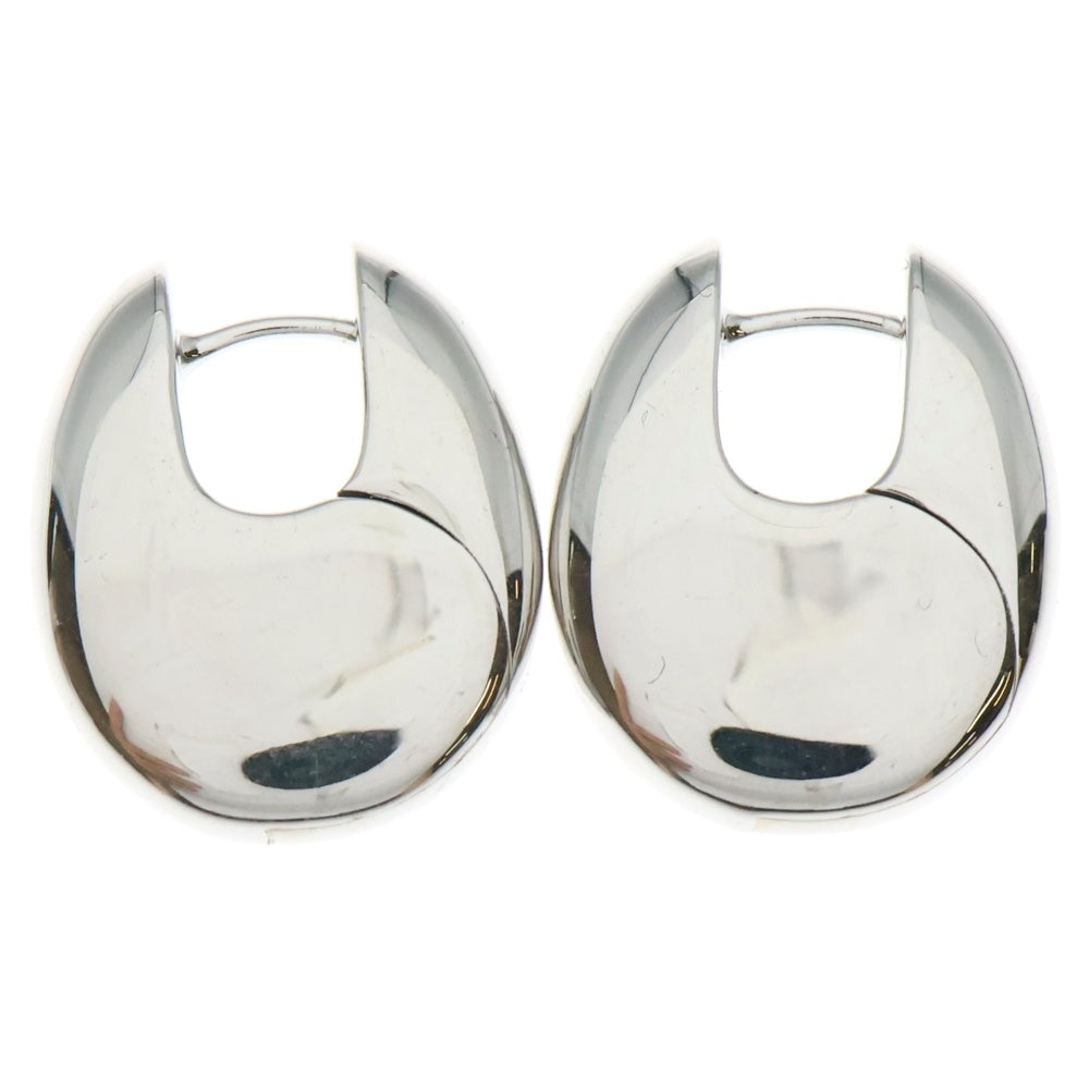TOMWOOD(トムウッド) Pebble Hoops Medium ぺブル フープ ミディアム シルバー ピアス