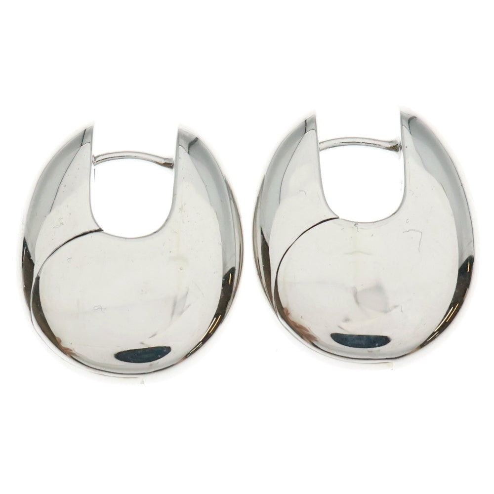TOMWOOD(トムウッド) Pebble Hoops Medium ぺブル フープ ミディアム シルバー ピアス