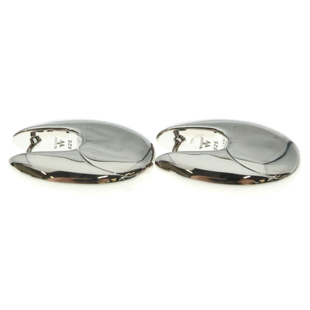 TOMWOOD(トムウッド) Pebble Hoops Medium ぺブル フープ ミディアム シルバー ピアス