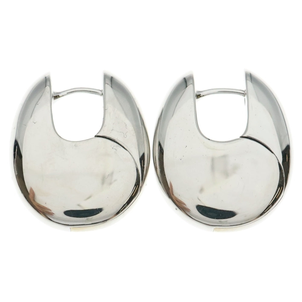 TOMWOOD(トムウッド) Pebble Hoops Medium ぺブル フープ ミディアム シルバー ピアス