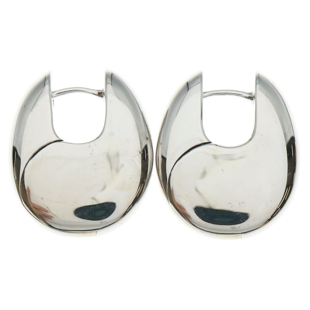 TOMWOOD(トムウッド) Pebble Hoops Medium ぺブル フープ ミディアム シルバー ピアス