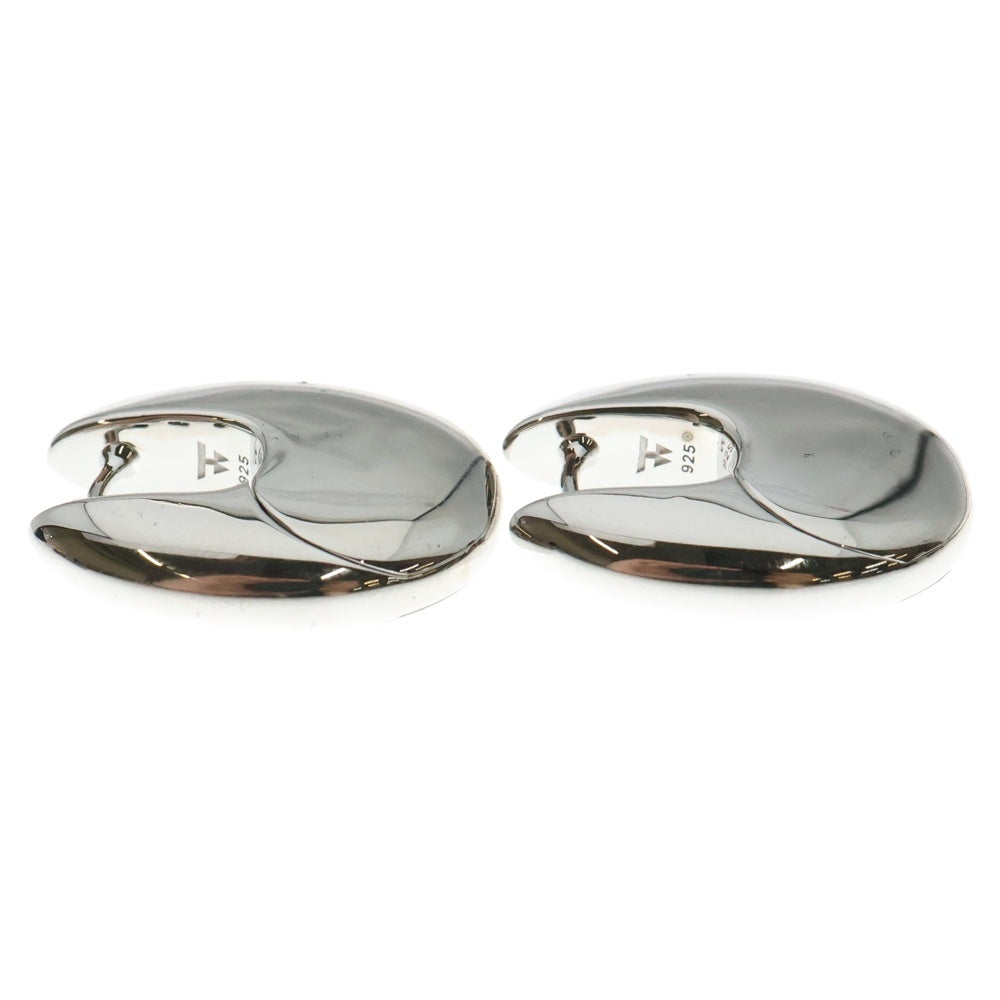 TOMWOOD(トムウッド) Pebble Hoops Medium ぺブル フープ ミディアム シルバー ピアス