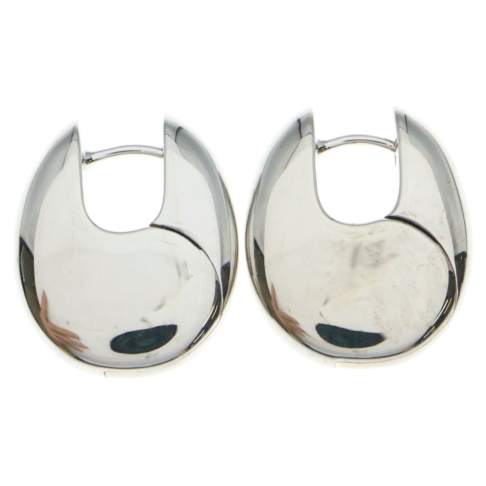 TOMWOOD(トムウッド) Pebble Hoops Medium ぺブル フープ ミディアム シルバー ピアス