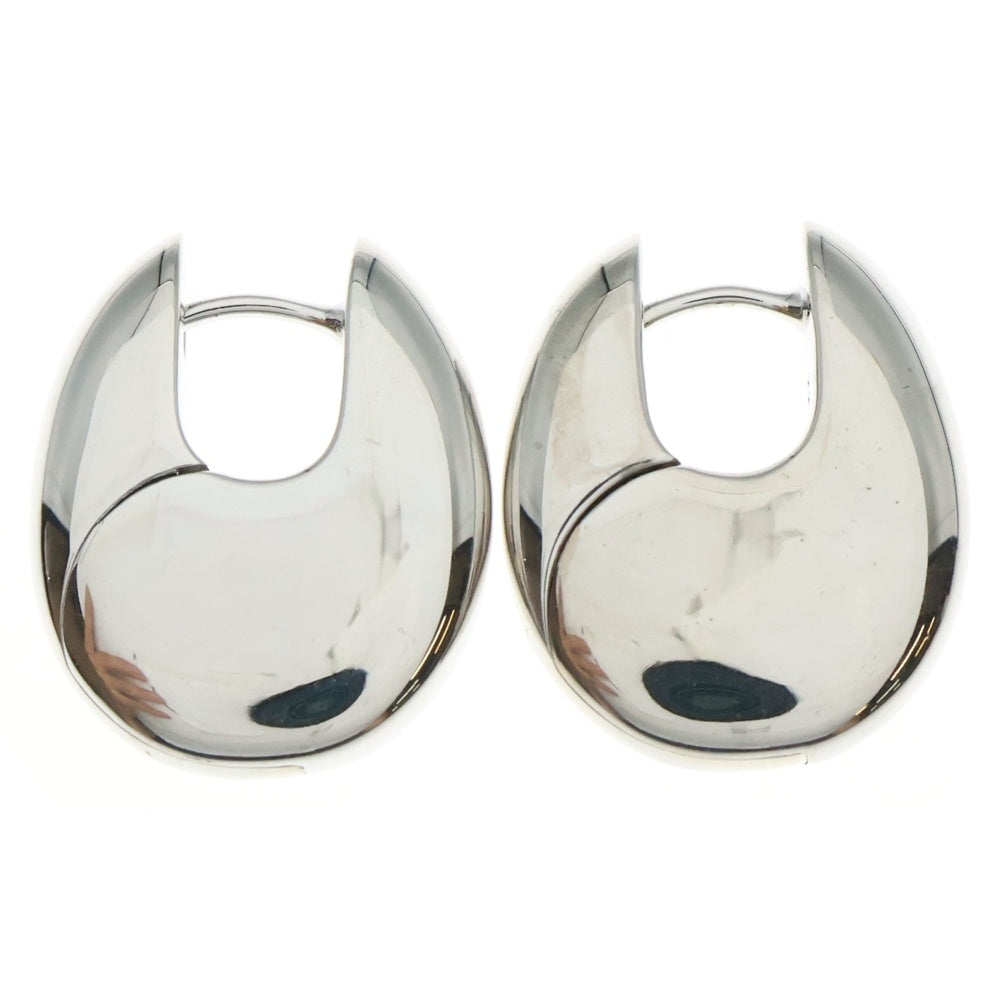 TOMWOOD(トムウッド) Pebble Hoops Medium ぺブル フープ ミディアム シルバー ピアス