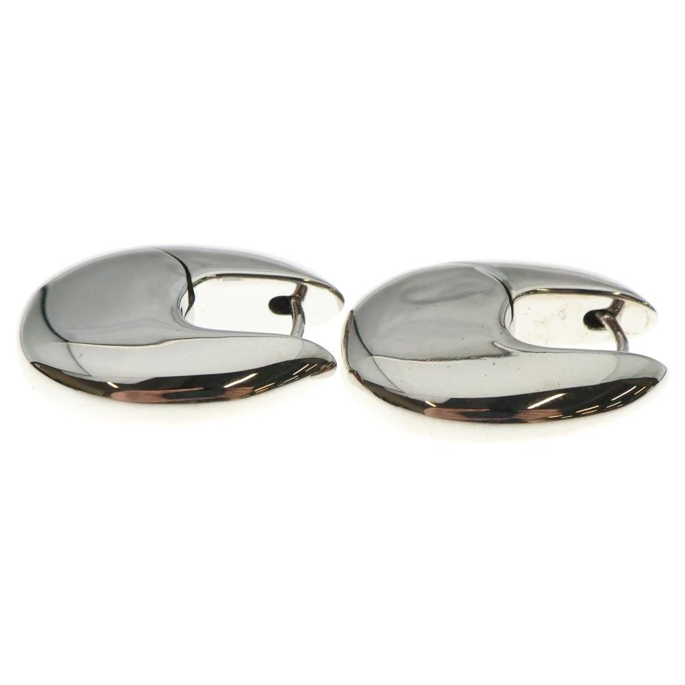 TOMWOOD(トムウッド) Pebble Hoops Medium ぺブル フープ ミディアム シルバー ピアス
