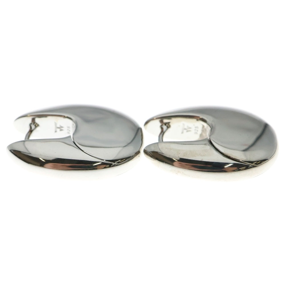 TOMWOOD(トムウッド) Pebble Hoops Medium ぺブル フープ ミディアム シルバー ピアス
