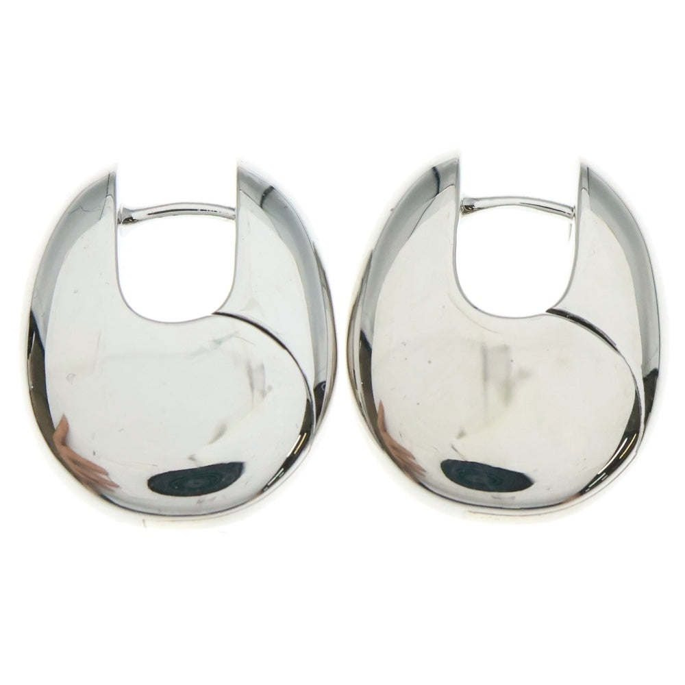 TOMWOOD(トムウッド) Pebble Hoops Medium ぺブル フープ ミディアム シルバー ピアス