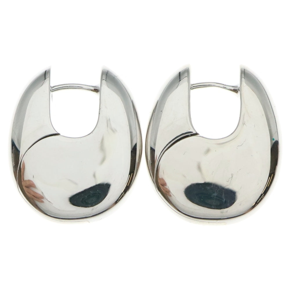 TOMWOOD(トムウッド) Pebble Hoops Medium ぺブル フープ ミディアム シルバー ピアス