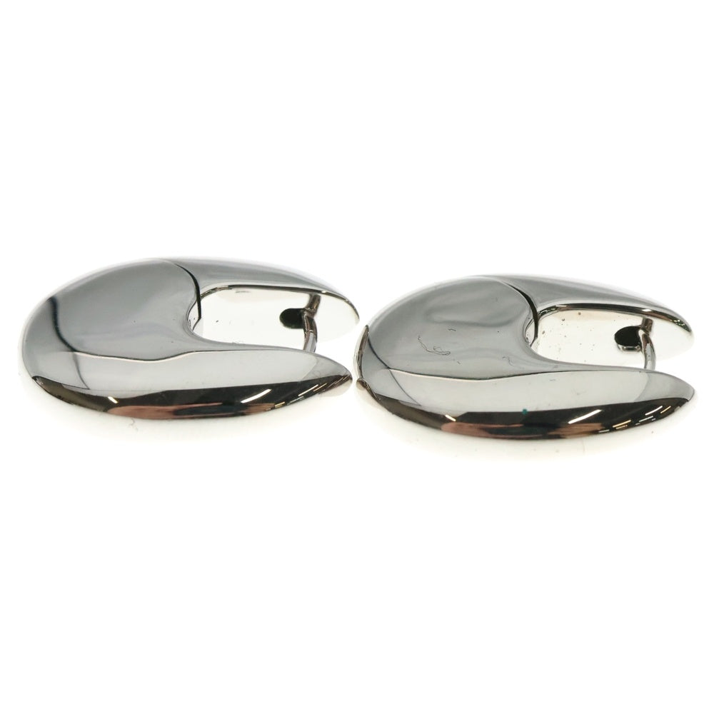 TOMWOOD(トムウッド) Pebble Hoops Medium ぺブル フープ ミディアム シルバー ピアス