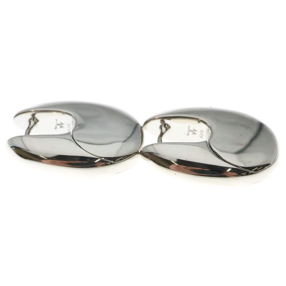 TOMWOOD(トムウッド) Pebble Hoops Medium ぺブル フープ ミディアム シルバー ピアス