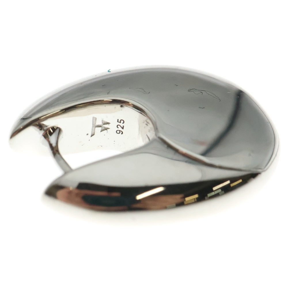 TOMWOOD(トムウッド) Pebble Hoops Medium ぺブル フープ ミディアム シルバー ピアス