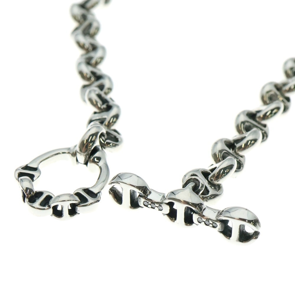HOORSENBUHS(ホーセンブース) 5MM OPEN-LINK BRACELET 6Pダイヤモンド オープンリンク ブレスレット 8インチ シルバー