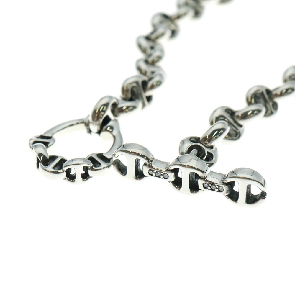 HOORSENBUHS(ホーセンブース) 5MM OPEN-LINK BRACELET 6Pダイヤモンド オープンリンク ブレスレット 8インチ シルバー